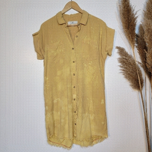 𝅺CUSTOM tie dye rusty coloured dress.